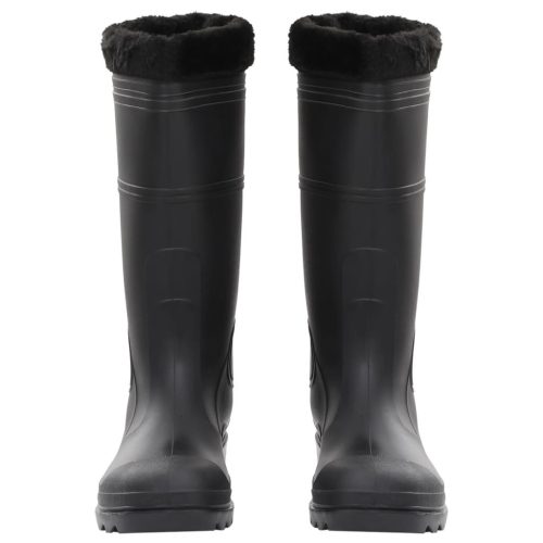  fekete PVC 44-es esőcsizma kivehető zoknival