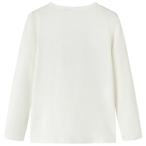 Ekrü színű hosszú ujjú gyerekpóló 104