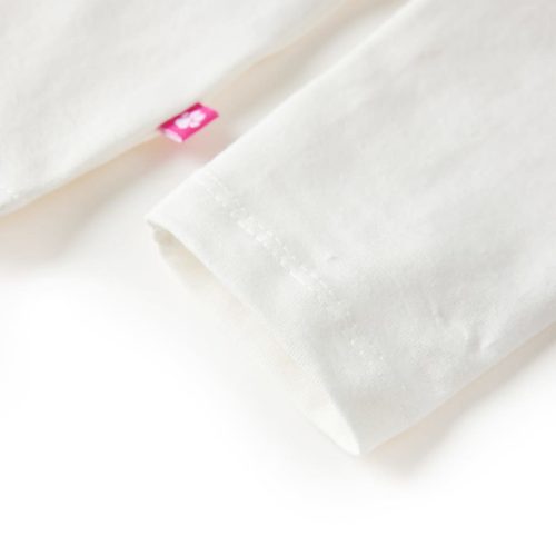 Ekrü színű hosszú ujjú gyerekpóló 104