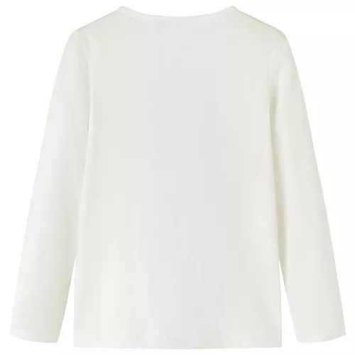 Ekrü színű hosszú ujjú gyerekpóló 116