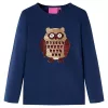 Tengerészkék hosszú ujjú gyerekpóló 92