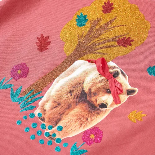 Fakó rózsaszín hosszú ujjú gyerekpóló 128