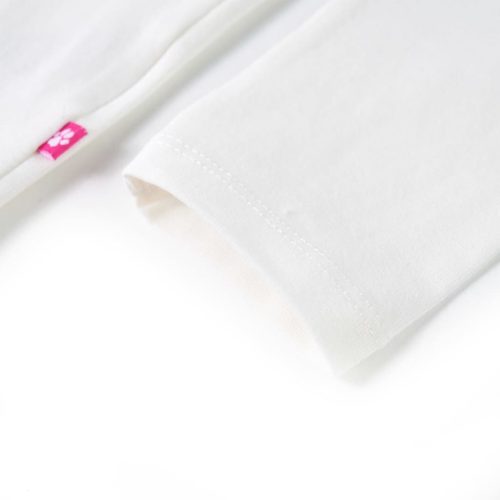 Ekrü színű hosszú ujjú gyerekpóló 116