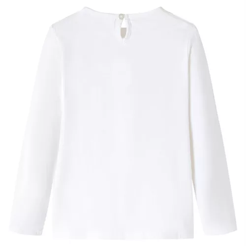 Ekrü színű hosszú ujjú gyerekpóló 128