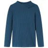 Tengerészkék hosszú ujjú bordázott gyerekpóló 104