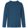 Tengerészkék hosszú ujjú bordázott gyerekpóló 128
