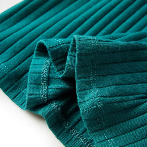 Sötétzöld hosszú ujjú bordázott gyerekpóló 104