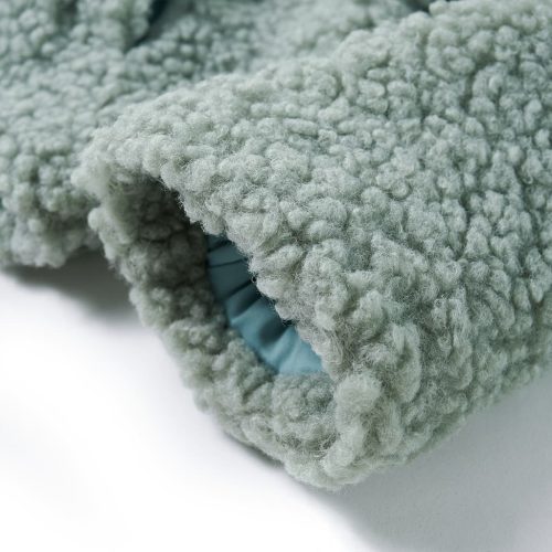 Gyerek kapucnis kabát Teddy műszőrme mentazöld 116