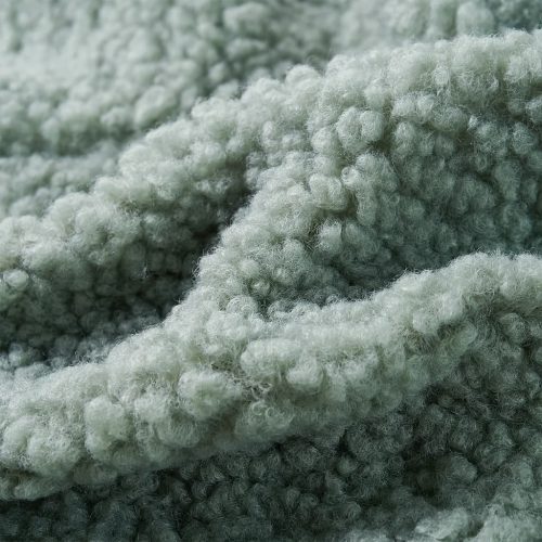 Gyerek kapucnis kabát Teddy műszőrme mentazöld 116