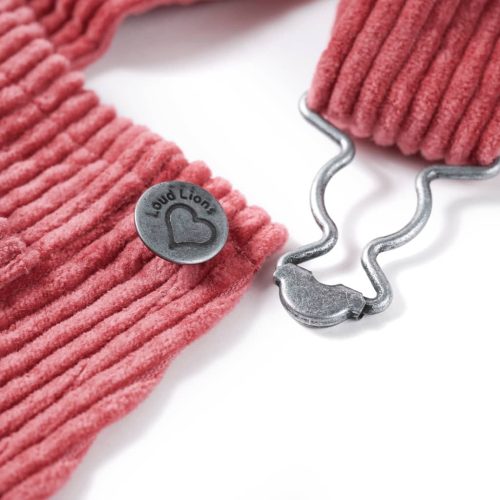 Gyerek overall ruha kordbársony rózsaszín 92