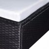 VID Variálható 16 részes polyrattan ülőgarnitúra fekete