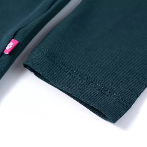 Sötétzöld hosszú ujjú gyerekpóló 116