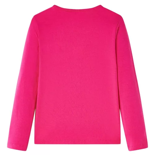 Élénk rózsaszín hosszú ujjú gyerekpóló 104