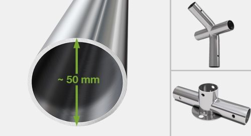 TP PROFESSIONAL 4x6m raktársátor, PVC 800 ponyvával, fehér