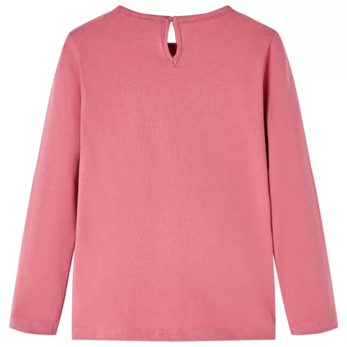 Fakó rózsaszín hosszú ujjú gyerekpóló 116