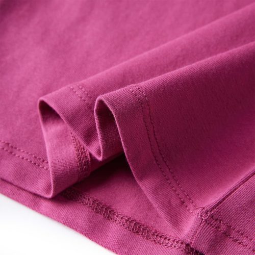 Málna színű hosszú ujjú gyerekpóló 92