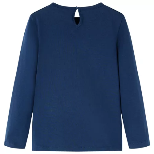 Tengerészkék hosszú ujjú gyerekpóló 92