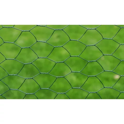  zöld PVC-bevonatú csirkeháló drótkerítés 25 x 0,75 m