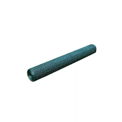  zöld PVC-bevonatú csirkeháló drótkerítés 25 x 0,75 m