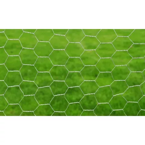  ezüst horganyzott acél csirkeháló drótkerítés 25 x 0,5 m