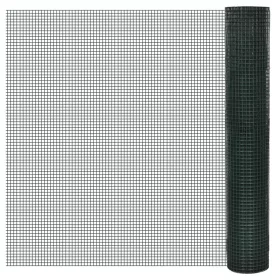    zöld horganyzott csirkeháló drótkerítés PVC bevonattal 10 x 1 m