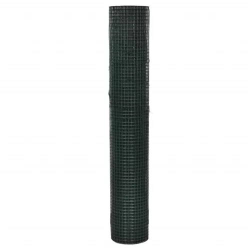  zöld horganyzott csirkeháló drótkerítés PVC bevonattal 10 x 1 m