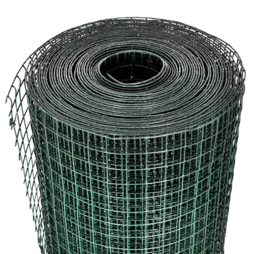  zöld horganyzott csirkeháló drótkerítés PVC bevonattal 10 x 1 m