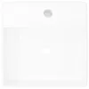 Négyszögletes luxus kerámia mosdókagyló túlfolyóval és lyukkal csaphoz 41 x 41 cm