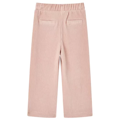 Világos rózsaszín kordbársony gyereknadrág 104