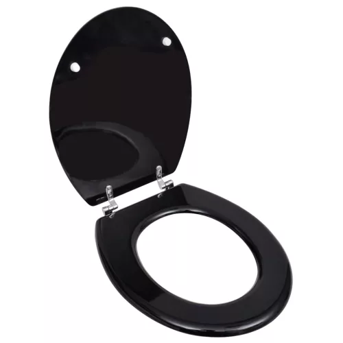  egyszerű tervezésű fekete MDF WC-ülőke