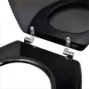  egyszerű tervezésű fekete MDF WC-ülőke