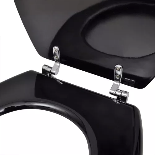  egyszerű tervezésű fekete MDF WC-ülőke