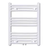 Fürdőszobai törölközőszárító radiátor központi fűtéssel oldalsó és középső csatlakozóval ívelt 500 x 764 mm