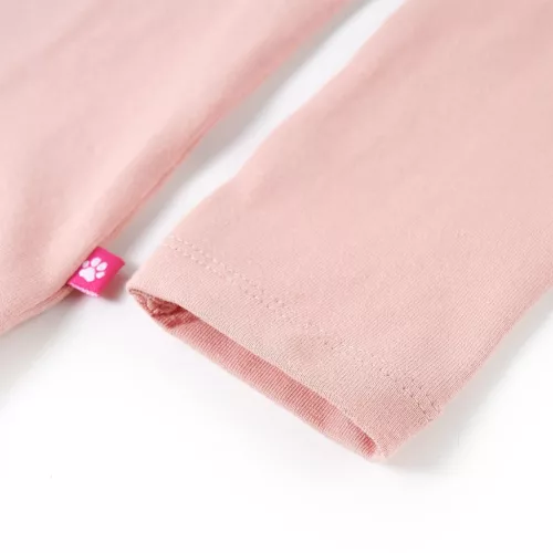 Világos rózsaszín hosszú ujjú gyerekpóló 104