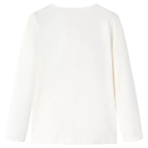 Ekrü színű hosszú ujjú gyerekpóló 128