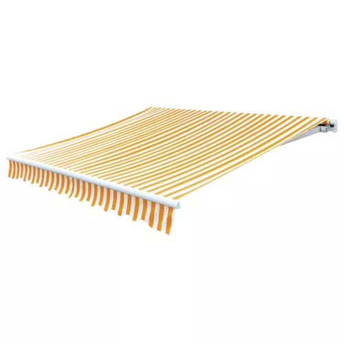  sárga-fehér vászon napellenző tető 6 x 3 m (a váz nem tartozék)