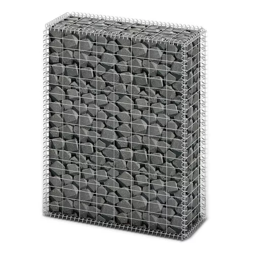  gabion kosár fedéllel horganyzott drótból 100 x 80 x 30 cm 