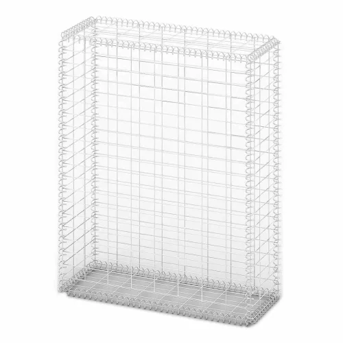  gabion kosár fedéllel horganyzott drótból 100 x 80 x 30 cm 