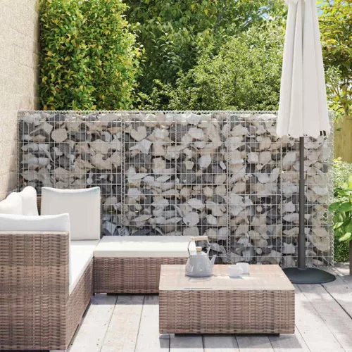  gabion kosár fedéllel horganyzott drótból 150 x 100 x 30 cm 