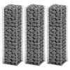   3 db gabion kosár horganyzott drótból 25 x 25 x 100 cm 