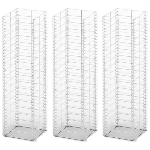   3 db gabion kosár horganyzott drótból 25 x 25 x 100 cm 