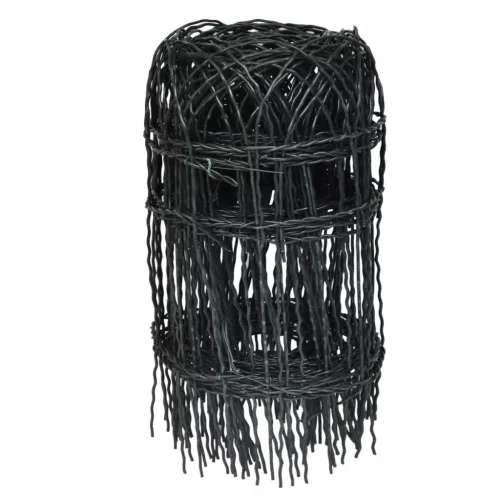  kerti porszórt bevonatú vas szegélyező kerítés 25 x 0,4 m