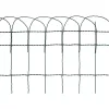  kerti porszórt bevonatú vas szegélyező kerítés 25 x 0,4 m