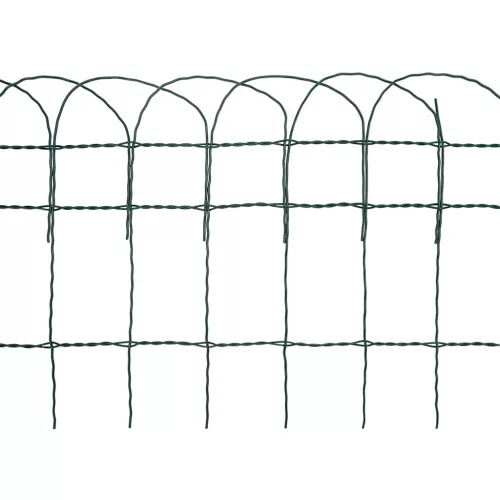  kerti porszórt bevonatú vas szegélyező kerítés 25 x 0,4 m