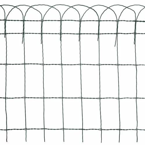  kerti porszórt bevonatú vas szegélyező kerítés 25 x 0,65 m