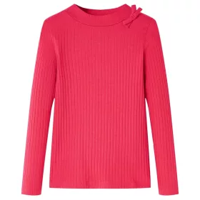 Élénk rózsaszín hosszú ujjú gyerekpóló 116