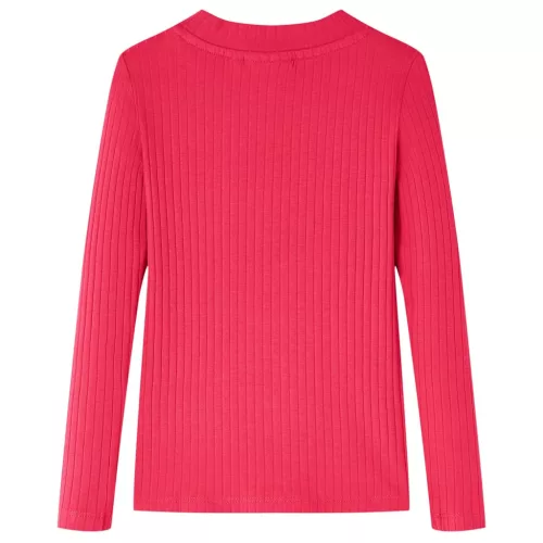 Élénk rózsaszín hosszú ujjú gyerekpóló 128