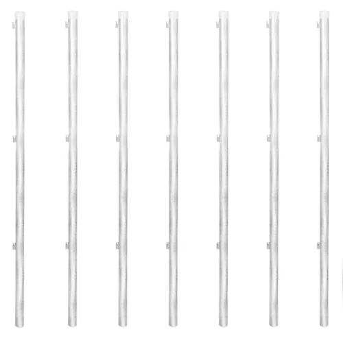  ezüst horganyzott acél drótkerítés póznákkal 15 x 1 m