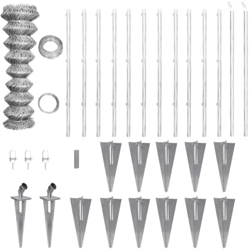  horganyzott acél drótkerítés horgony tüskékkel 25 x 1,25 m