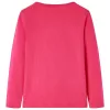 Élénk rózsaszín hosszú ujjú gyerekpóló 128